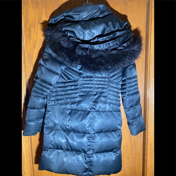 I Madison Luxe Outerware Down Puffer Coat Fux Fur Collar Size M - Picture 2 of 3